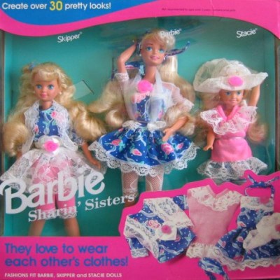 Barbie Sharin' Sisters Gift Set: Barbie, Skipper & Stacie Dolls (1992)   